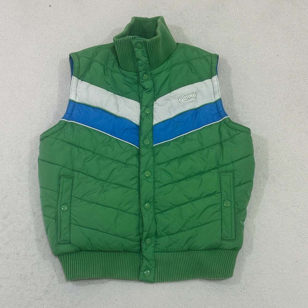 Roxy Women's Vintage 70s Style Chevron Quilted Puffer Vest